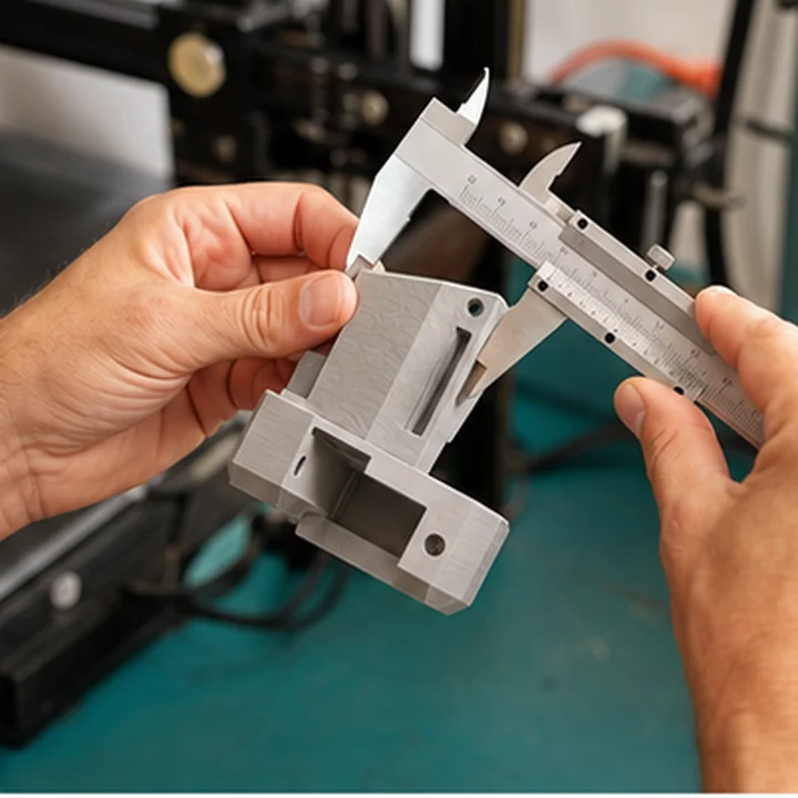 Prototype imprimé en 3D contrôlé avec un pied à coulisse