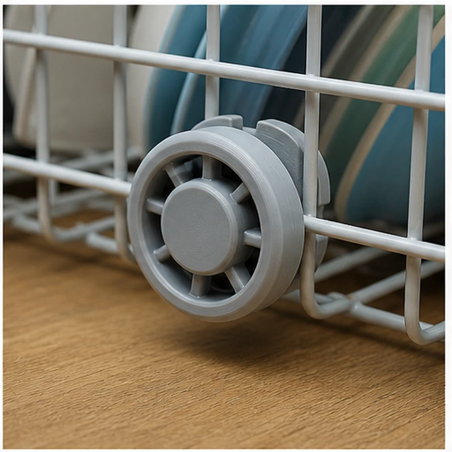 Roue de panier de lave-vaisselle imprimée en 3D